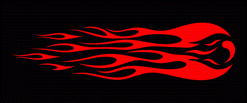 Sticker Classic Flames 03 - Taille 50 cm
