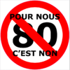 Sticker "Pour nous 80 c'est non"