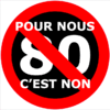 Sticker "Pour nous 80 c'est non"