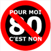 Sticker "Pour moi 80 c'est non"