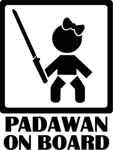 Sticker Bébé à bord 47 - PADAWAN ON BOARD