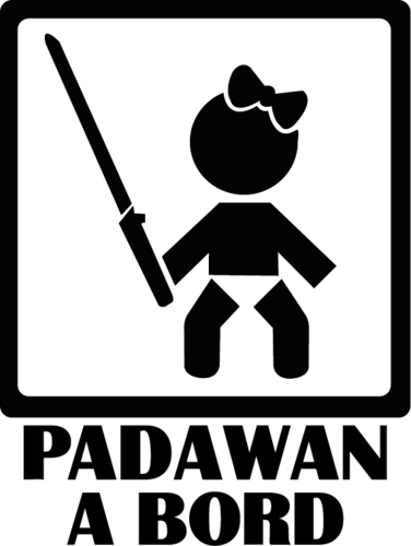 Sticker Bébé à bord 47 - PADAWAN A BORD