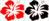 Sticker Hibiscus Simple 117 x 100mm v3